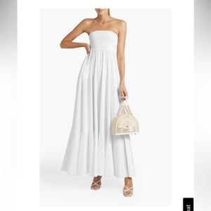 NWT Caroline Constas White Haisley Maxi Dress size small